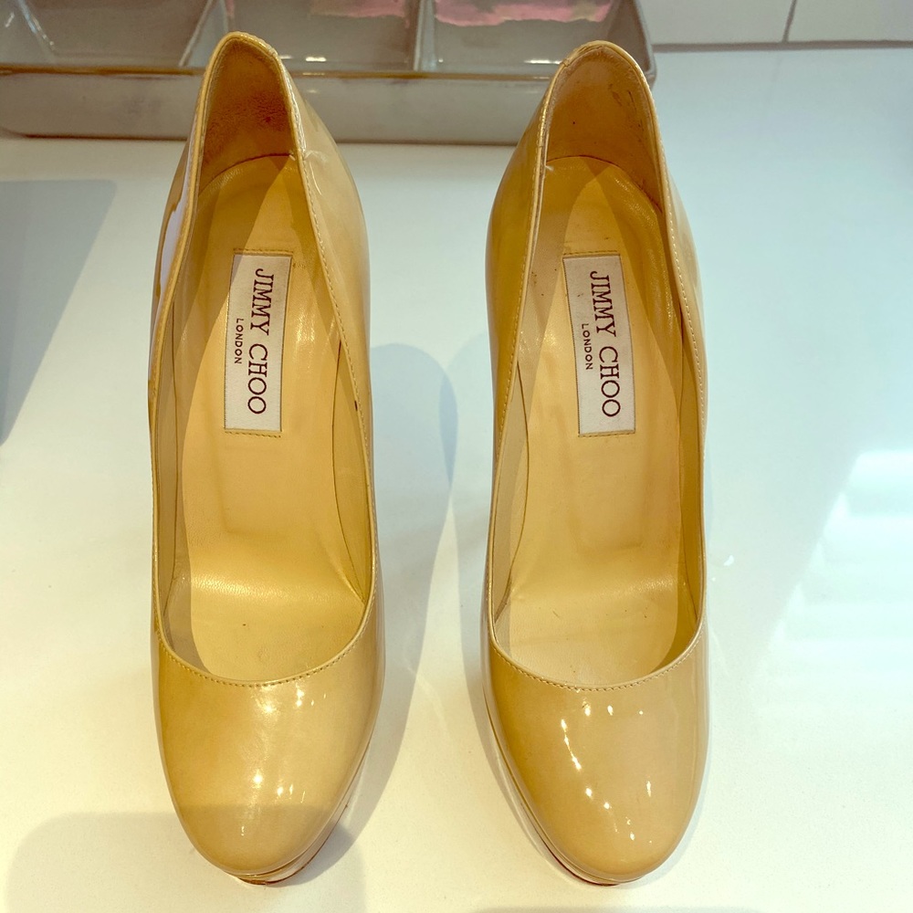 Jimmy Choo nude pumps